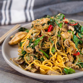 Chicken & Basil Stir Fry Noodles