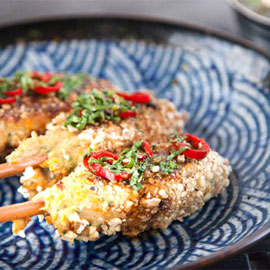 Crumbed Chicken Skewers