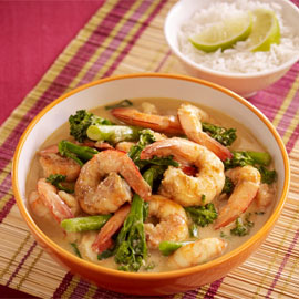 Green Curry Prawns