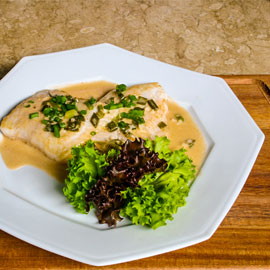 Grilled Fish & Coconut Sauce